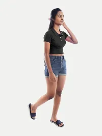 Rad prix Women Black Cropped- T- Shirts-thumb2