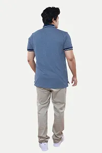 Stylish Blue Cotton T-Shirt For Men-thumb3