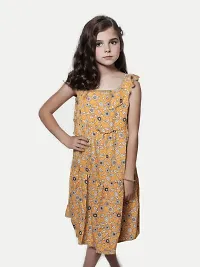 Rad prix Girls Green Floral Printed Dress-thumb2