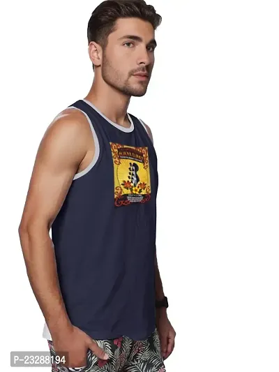 Men Navy Textured and Printed Sports T-Shirt with Detailing-thumb0