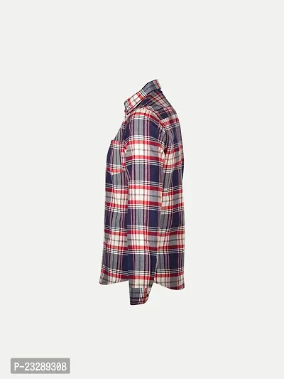 Rad prix Mens Blue/Red Checked Full Sleeve Shirt-thumb3