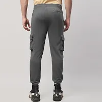 Rad prix Men Solid Cream Elasticated Cotton Activewear Joggers-thumb4