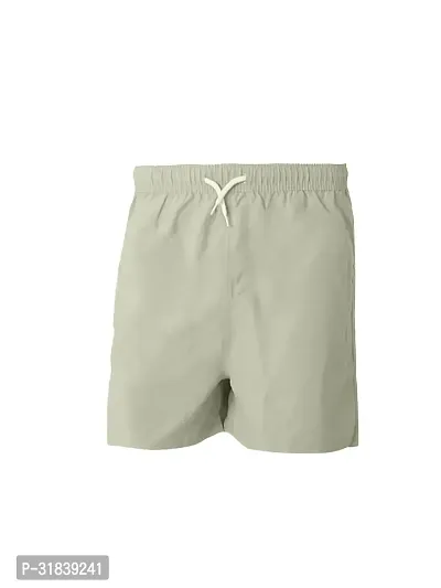 Boys Light Green Solid Casual Shorts