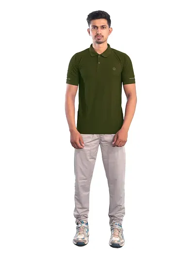 Men Basic Polo Collared T-Shirt