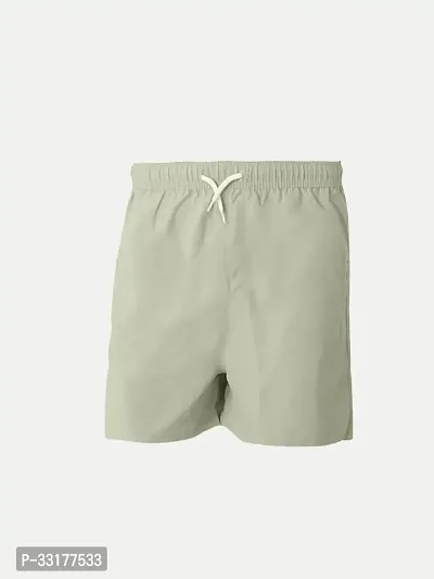 Elegant Grey Cotton Solid Shorts For Boys-thumb0