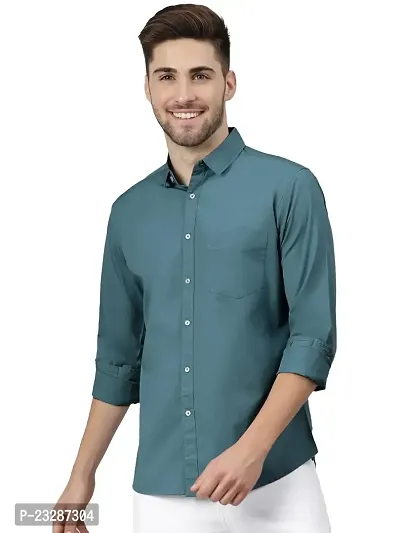 Rad prix Men Solid Blue Cotton Formal Full Sleeve Shirt