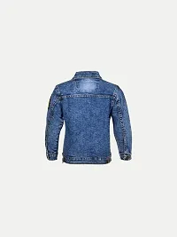 Rad prix Boys Dark Blue Denim Trucker Jacket-thumb3