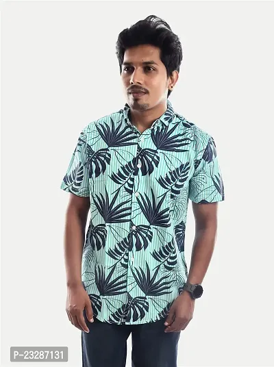 Rad prix Men Casual Blue Abstract Printed Cotton- Shirt-thumb4