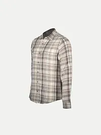 Rad prix Mens Beige Checked Full Sleeve Shirt-thumb1