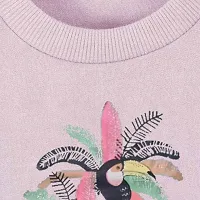 Rad prix Girls Pink Printed Melange Sweatshirt-thumb1