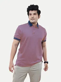 Stylish Magenta Cotton T-Shirt For Men-thumb2