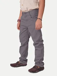 Boys Casual Woven Pants- Grey Colour-thumb2