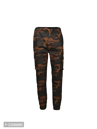 Rad prix Men Camo Printed Cotton Cargo Joggers-thumb0