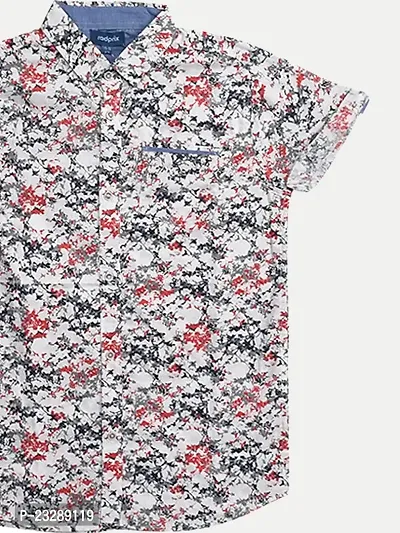 Rad prix Teen Boys Red All Over Printed Casual Shirt-thumb2