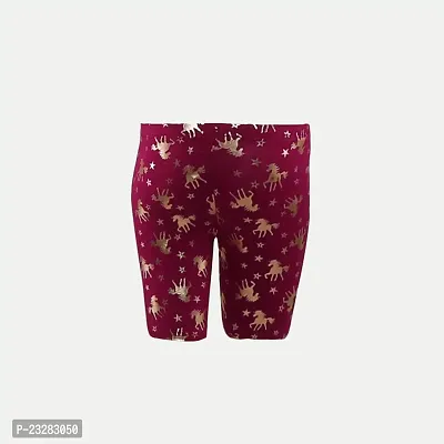 Rad prix Girls Red All-Over Printed Lounge Shorts-thumb4