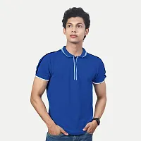 Stylish Blue Cotton Blend T-Shirt For Men-thumb2