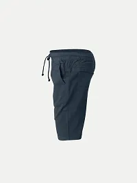 Elegant Grey Cotton Solid Shorts For Boys-thumb2