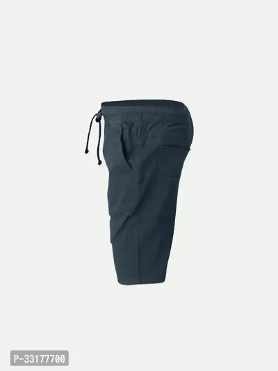 Elegant Grey Cotton Solid Shorts For Boys-thumb3