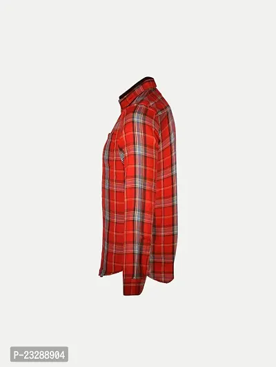 Rad prix Mens Red Checked Full Sleeve Shirt-thumb3