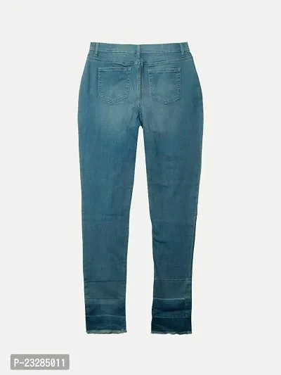 Rad prix Girls Blue Washed Denim Pant-thumb3