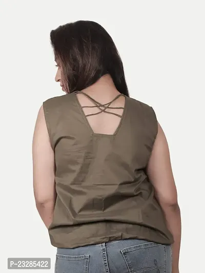 Rad prix Women Solid Casual Top-Brown Colour-thumb4