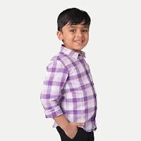 Rad prix Boys Purple Checked Shirt-thumb2