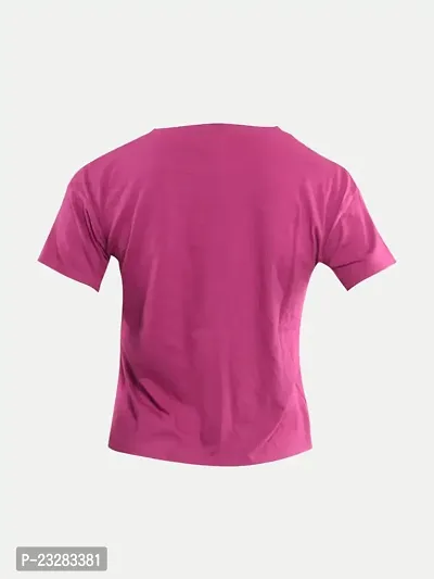 Rad prix Teen Girls Hot-Pink Printed Crew Neck T-Shirt-thumb4