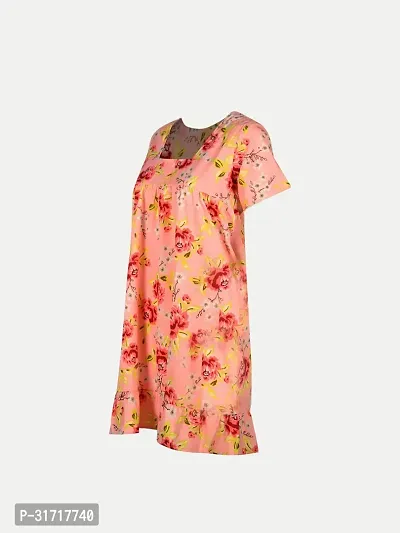 Women Orange Floral Printed Tops-thumb2