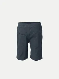 Elegant Grey Cotton Solid Shorts For Boys-thumb3