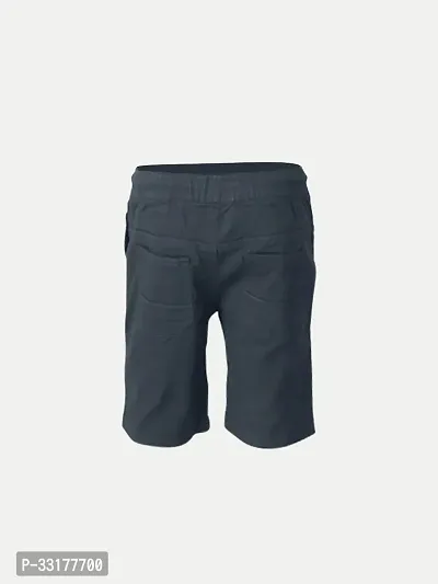 Elegant Grey Cotton Solid Shorts For Boys-thumb4