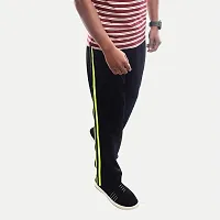 Rad prix Men Navy with Green Stripe Activewear Joggers-thumb1