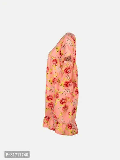 Women Orange Floral Printed Tops-thumb3