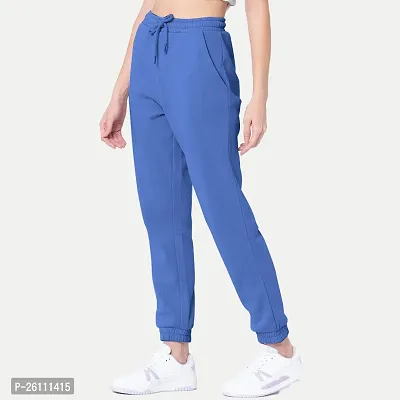 Womens Navy   Solid Joggers-thumb3