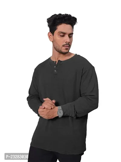 Rad prix Men Black Cotton Casual Loose T-Shirt