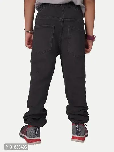 Teen Boys Black Pull-On Denims-thumb4