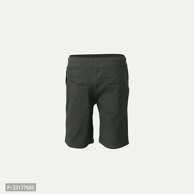 Elegant Green Cotton Solid Shorts For Boys-thumb4