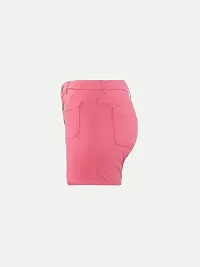 Rad prix Pink Solid Casual Shorts-thumb2