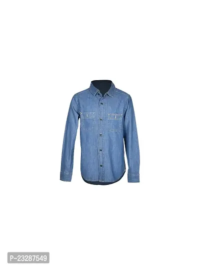 Rad prix Teen Boys Mid Blue Washed Shirt