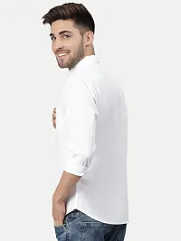 Rad prix Men Solid White Cotton Formal Full Sleeve Shirt-thumb4