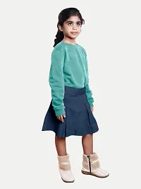 Rad prix Teen Girls Navy Woven Pleated Skirt-thumb1