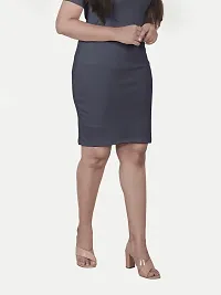 Women Navy Solid long knit Dress-thumb1