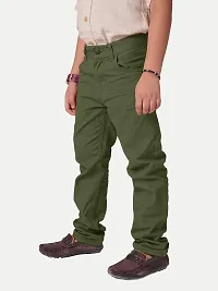 Boys Casual Woven Pants- Brown Colour-thumb2