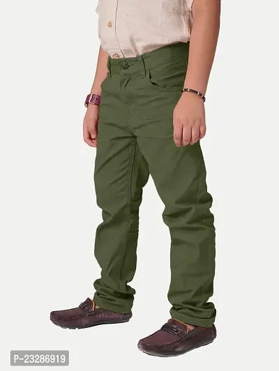 Boys Casual Woven Pants- Brown Colour-thumb3