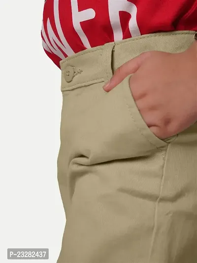 Rad prix Boys Light Beige Chino Shorts-thumb3