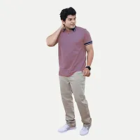 Stylish Magenta Cotton T-Shirt For Men-thumb1