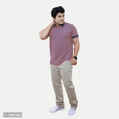 Stylish Magenta Cotton T-Shirt For Men-thumb2