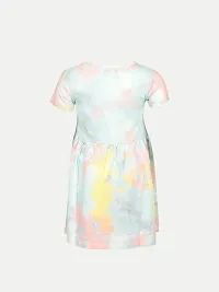 Rad prix Teen Girls Green Tie-Dyed Casual Dress-thumb3