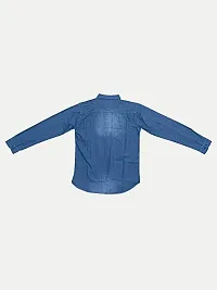 Rad prix Boys Mid Blue Washed Denim Shirt-thumb1