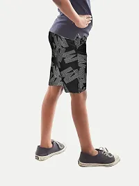 Rad prix Teen Boys Black Printed Shorts-thumb2