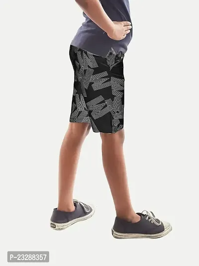 Rad prix Teen Boys Black Printed Shorts-thumb3